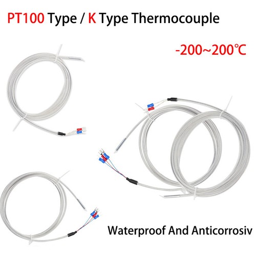 K/PT100 Type Temperature Sensing Wire Thermocouple Waterproof Anti-corrosion - Picture 2 of 19
