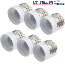 6-Pack E26 to E17 Adapter Medium Base to Intermediate Socket Adapter Reducer