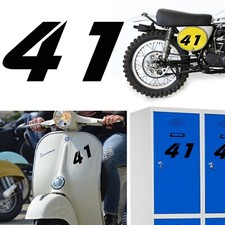 Number 41, Sticker Of Vinyl Version v2 Racing