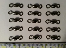 15 - SIZE 2/0 EAGLE CLAW CRANE (BARREL) SWIVELS
