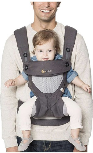 Ergobaby 360 All-Position Baby Carrier with Lumbar Support (12-45lbs)Carbon Gray