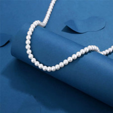 Artificial White Pearl Necklace 1 Pcs Choker Beaded Chain for Men and Women Fash