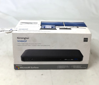 NEW KENSINGTON SD4845P USB-C TRIPLE VIDEO DRIVERLESS DOCK (DFS) STATION
