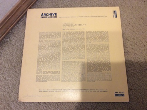 Archive Production Gregorian Chant Missa in Festo Nuns Choir Vinyl Record - Picture 3 of 7