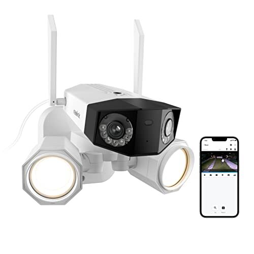Floodlight Camera, 4K Dual-Lens Outdoor Security Camera with 180 FOV,
