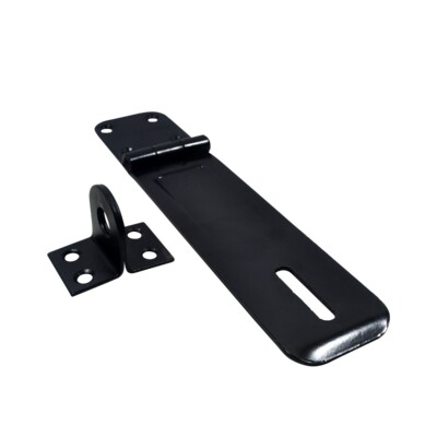 HASP AND STAPLES Gate Door Shed Latch Lock Black Iron with free Nails