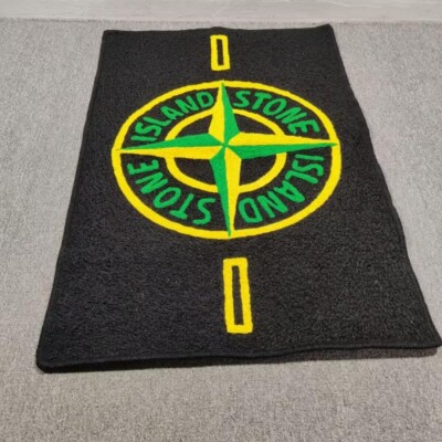 Stone Compass Floor Mat Washable Area Runner Rugs Living Room Wool