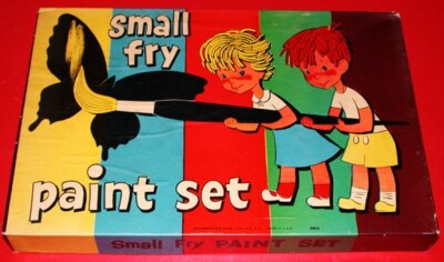 Vintage 1950's 1960's SMALL FRY PAINT kit Play art set MIB  Pressman Old Stock !