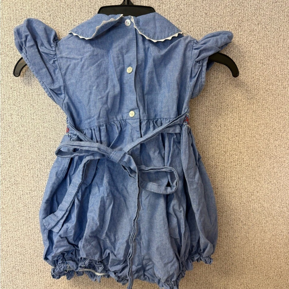 Mameluco Vive La Fete Niños Niña Talla 4 Algodón Fino Cambray Burbuja Foto 3 de 4