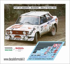 DECALS 1:43 FIAT 131 ABARTH BUSSENI RALLY ELBA 1981