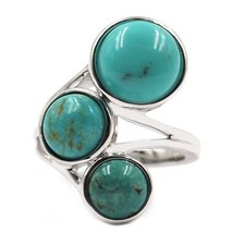 Turquoise Gemstone Silver Ring-Boho Jewelry Anniversary Gift-Gift For Her