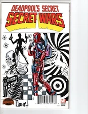 DEADPOOL'S SECRET SECRET WARS SIGNED REMARKED WHITE COVER DYNAMIC FORCES COA
