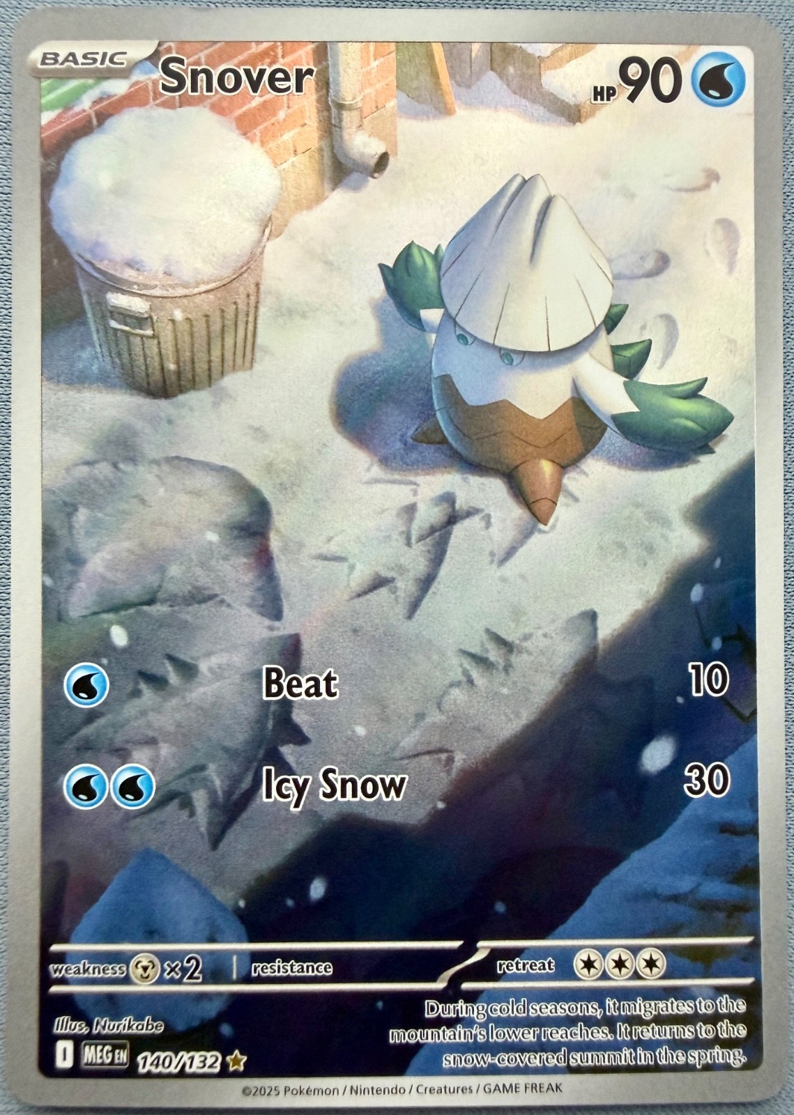 Snover Evolution Progress Snover 2025 Mega Evolution #140/132 Illustration Rare Price Guide ...