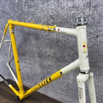 Vintage Centurion Sport DLX Road Bike Frame 58cm Yellow White CRMO