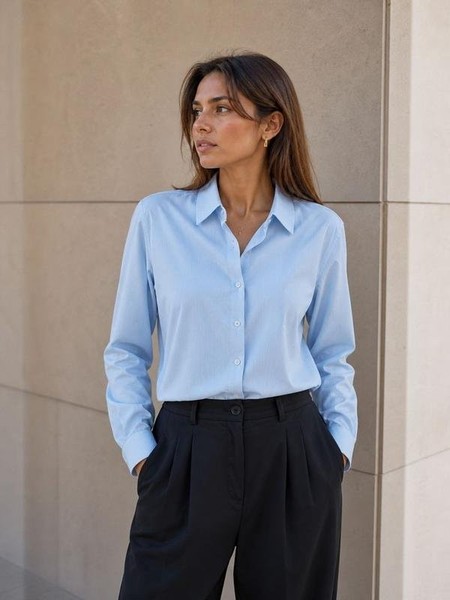 Women Ted Baker Shirt Blue Cotton M