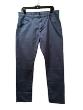 Dockers All Seasons Tech Pants Men's 34x32.5 Blue Jean Cut Straight-Fit Stretch