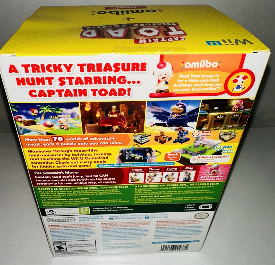 New Amiibo Toad + Captain Toad Treasure Tracker Nintendo Wii U Game 2016 - Image 2 of 4
