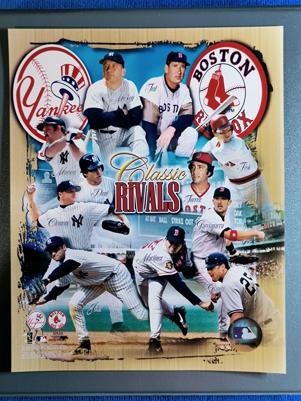 Boston Red Sox vs New York Yankees Classic Rivals Numbered Photo Print MLB 8x10