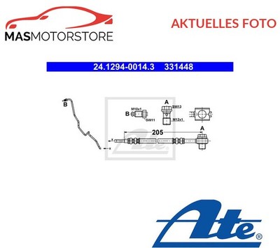 BREMSSCHLAUCH BREMSLEITUNG ATE 241294-00143 A FÜR SEAT IBIZA IV SPORTCOUPE