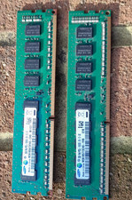 2x 2 GB DDR3 PC Ram PC3-10600E (EEC) For Servers PC 4 GB  in Total (Samsung) F