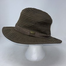 Stetson Fedora Hat Size XL USA BROWN Cotton Poly Blend Spiral Construction