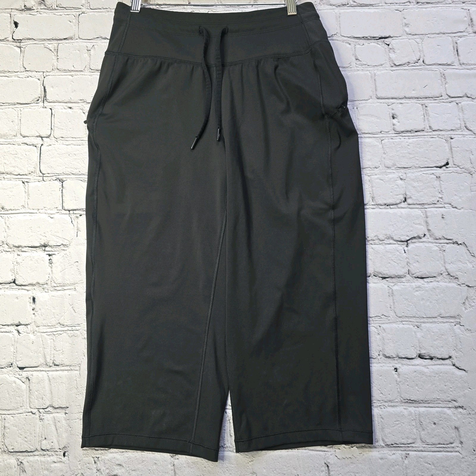 Athleta Ultimate Crop Pants Drawstring Waist Blac… - image 2