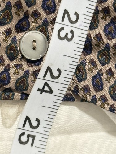 Camisa Blusa Mauro Grifoni 100% Seda Talla 42 Hecha en Italia Multicolor Talla 10 EE. UU. - Imagen 7 de 7