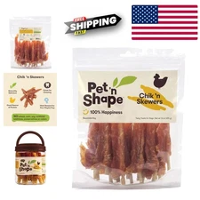 Pet n Shape Chik n Skewers Grain Free Chicken Rawhide Chews for Dogs 1 Pound
