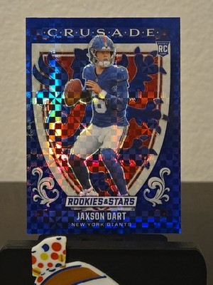 2025 Panini Rookies & Stars Crusade Jaxson Dart #11 Blue Plaid Giants RC 