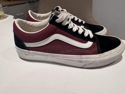 VANS Damen Old Skool Sneaker Dunkelrot Canvas Low Federnd Skateschuhe EU 38