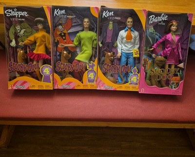 2002 Mattel Barbie Ken Scooby-Doo Complete Set Of 4 Shaggy Fred Daphne Velma 