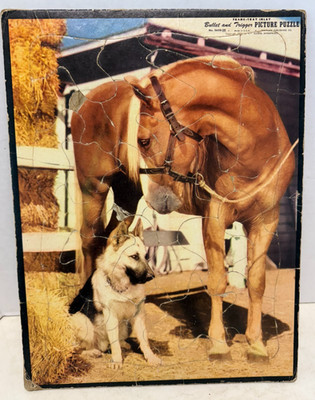Roy Rogers  Bullet and Trigger Frame Inlay Picture Puzzle