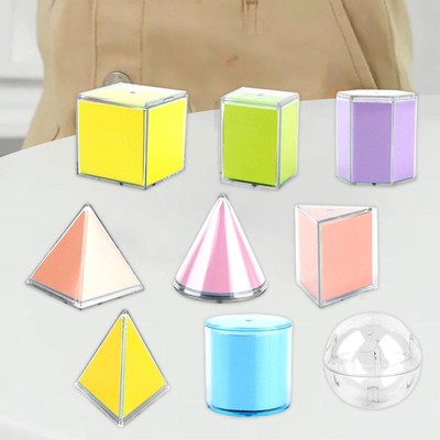 9x faltbare geometrische Formen Lernspielzeug Volumen Oberfläche Demonstrator Set