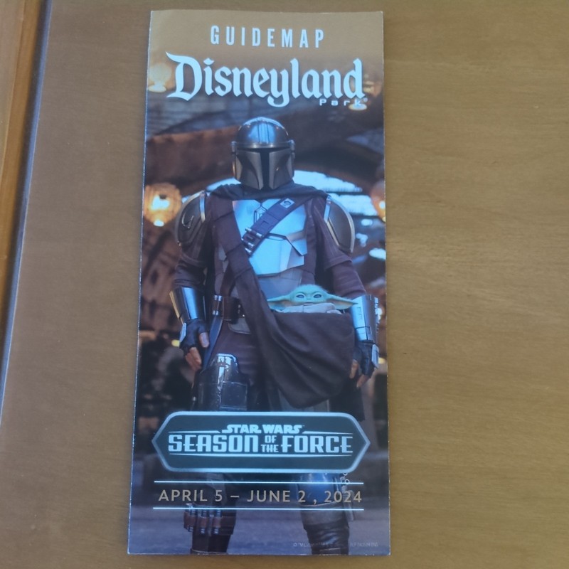Disneyland Park Map 2024 Disneyland Guide Map Star Wars Season Of The Force NEW