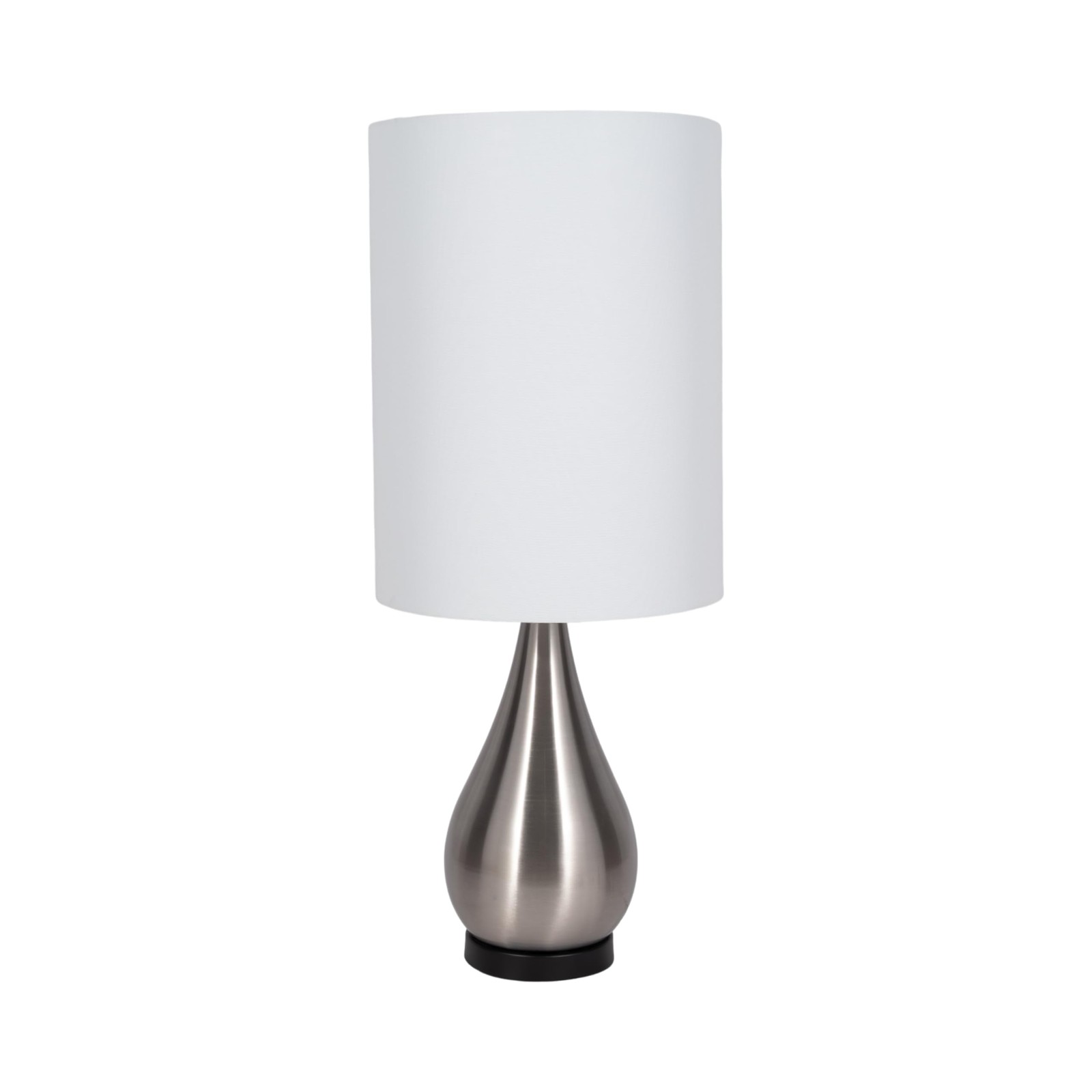 Silver 40-Inch Metal Teardrop Floor Lamp for Modern Decor