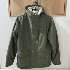 PATAGONIA Boys Down Jacket Khaki Hooded Nylon XXL 2020 Winter Very Good Used  