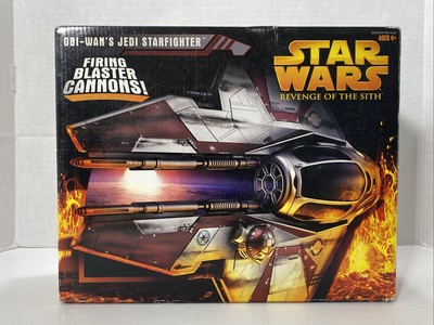 Hasbro Star Wars 2005 ROTS OBI-WAN'S JEDI STARFIGHTER NEW Open Box