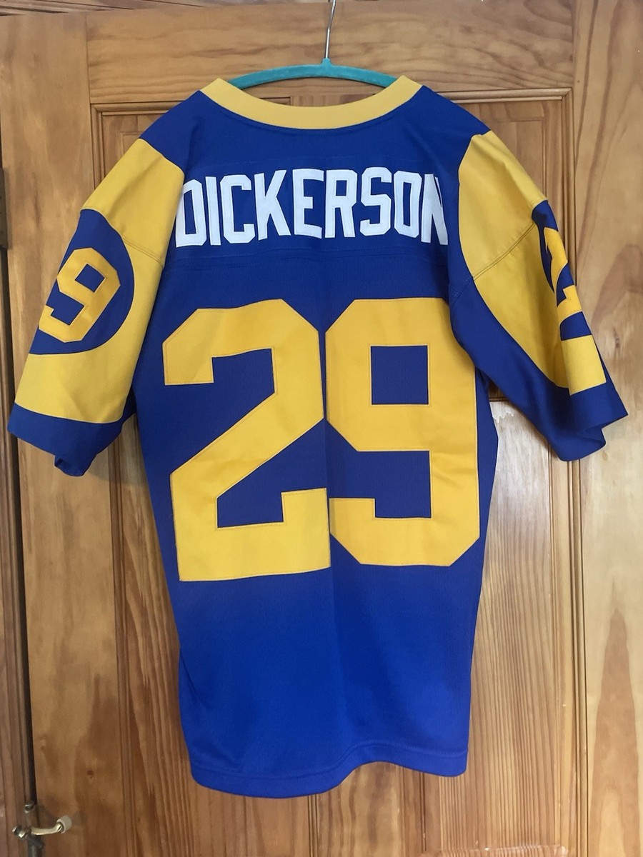 Brand New ERIC DICKERSON Mitchell & Ness RAMS Throwback Stitched