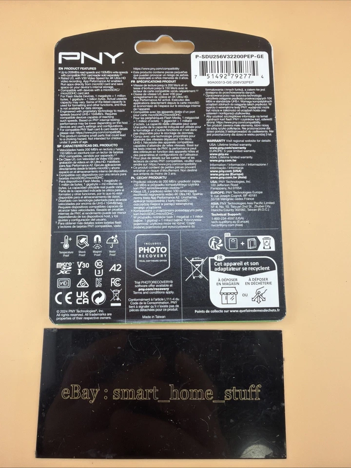 PNY 256GB PRO Elite Prime 4K Class 10 U3 V30 A2 microSDXC Flash Memory Card - Image 2 of 2