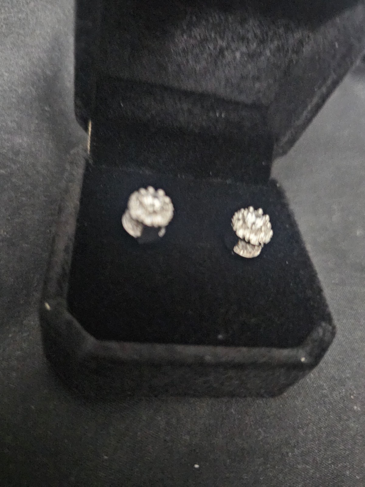 8.1mm Silver Plated Metal Round Stud Earrings with prong set CZs image 2