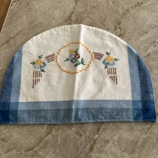 Vintage Retro  Toaster Sm Appliance Cover Cottage Country Cute Blue Plaid Floral