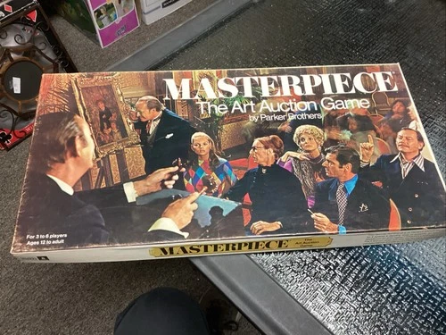 Masterpiece The Art Auction Game 1970 Parker Brothers Complete Vintage Excellent