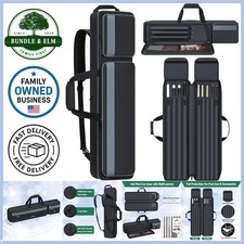 Pool Cue Case 4X5, Pool Cue Carrying Case Soft Padded Billiard Stick Bag with Mu