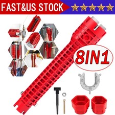 8in1 Multi tool Faucet Sink Installer Pipe Wrench For Plumbers Homeowners Lot