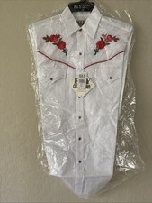 Men's Ely Cattleman Long Sleeve Western Snap Shirt with Rose Embroidery Small