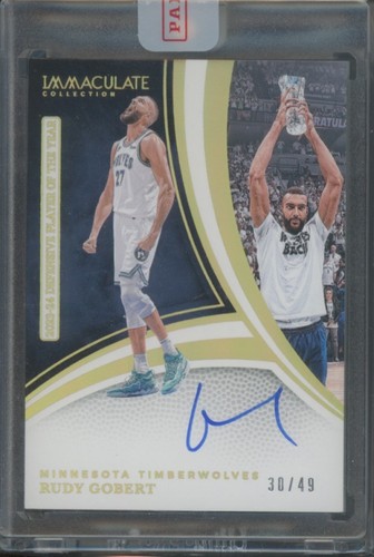 2024-25 Panini Immaculate Basketball Rudy Gobert #AW-RUD Awards Auto /49