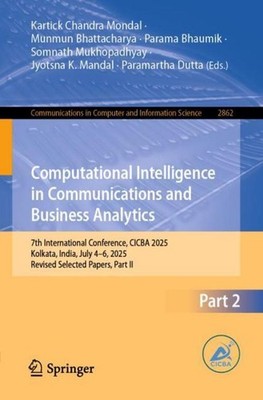 Computational Intelligence in Communications and Business Analytics Parama Bhaum