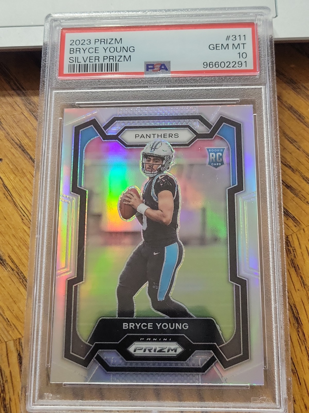 2023 Panini Prizm Bryce Young Rookies #311 Silver Prizm PSA 10 Panthers view 5