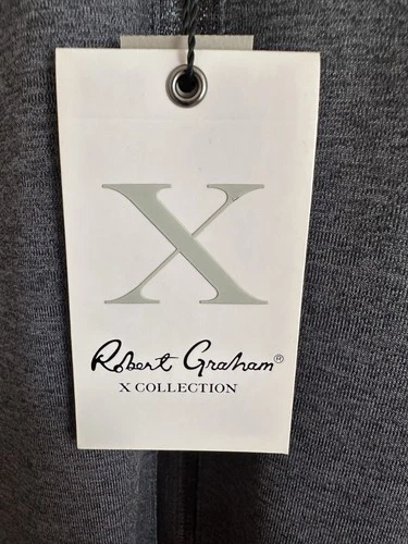 NWT Robert Graham X Collection Kobi Knit Hooded Vest Mens Large Carbon Gray $198 image 6