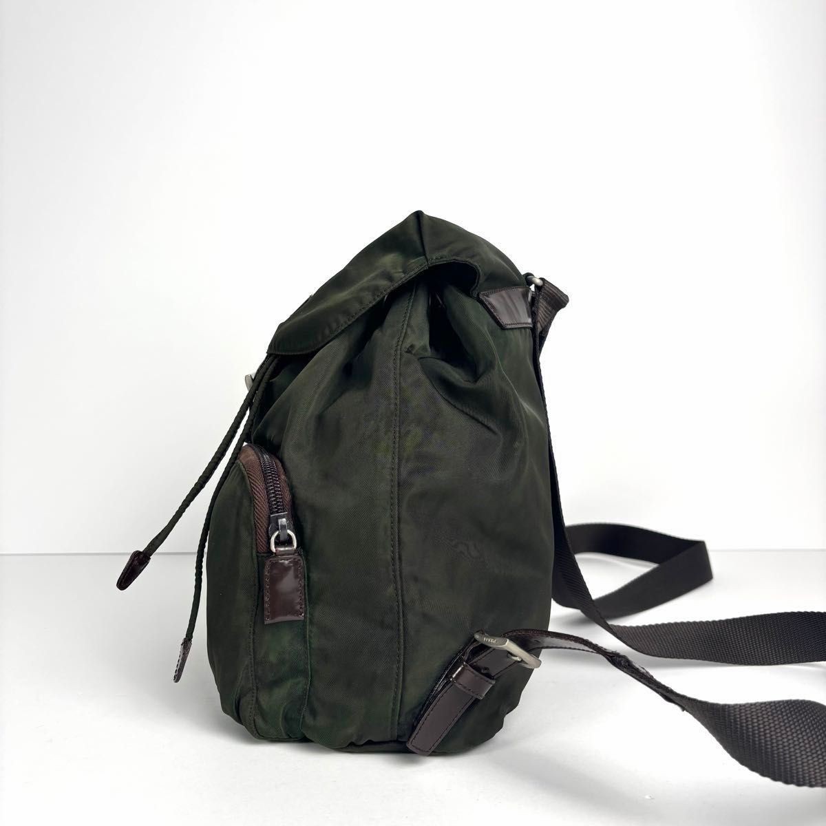 Excellent condition PRADA backpack daypack triang… - image 4